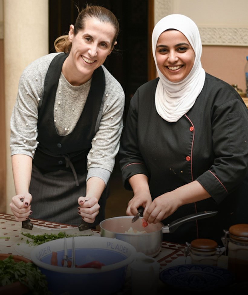 Samira, the chef in Nomad Surf Camp's kitchen