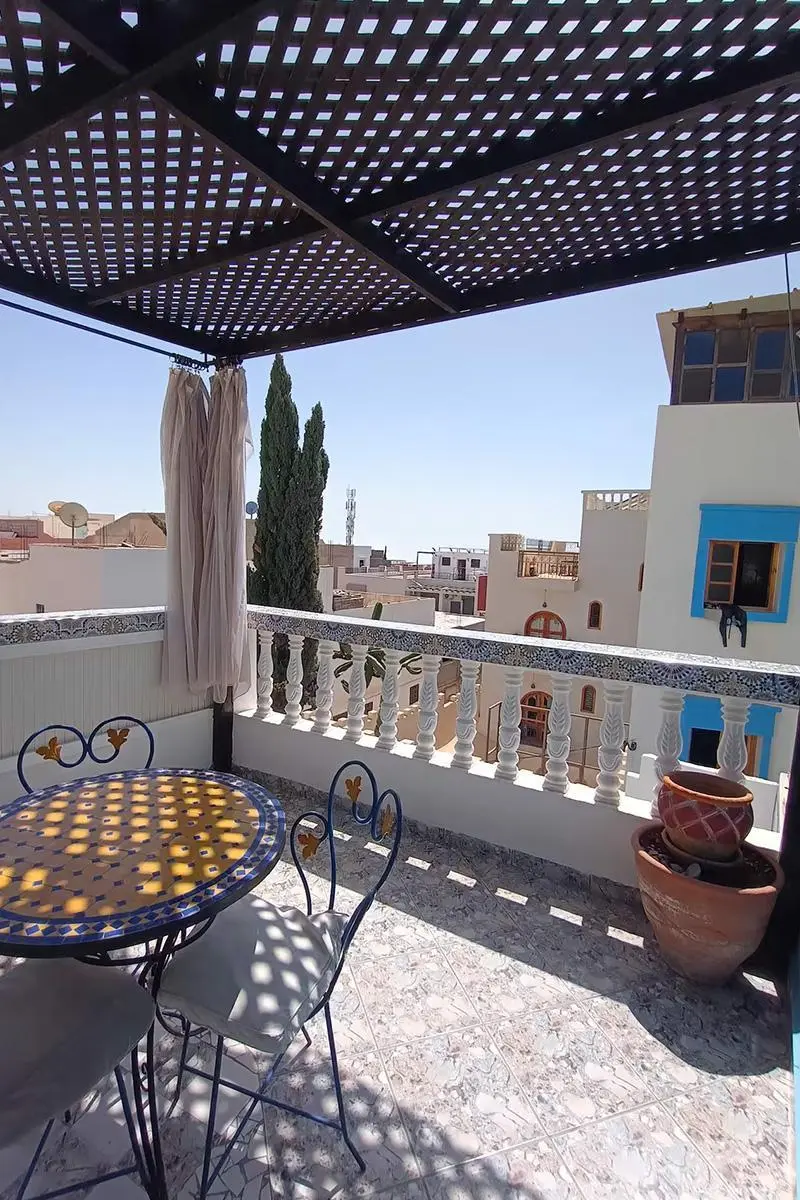 Chill area at Nomad Surf Camp Tamraght Morocco