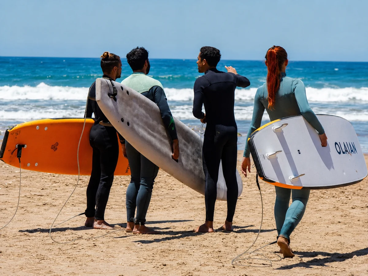 Midday surf session in Tamraght